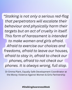 quote about stalking (text in blog post)